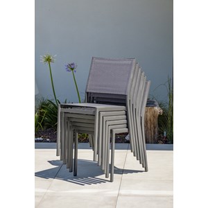 Ensemble repas 6 places en aluminium avec rallonge papillon