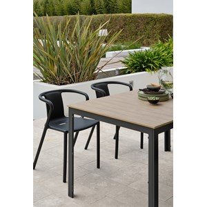 Ensemble repas de jardin 4 places en aluminium