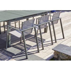 Ensemble table et fauteuils de jardin miami