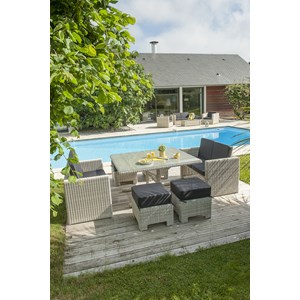 Ensemble table et fauteuils de jardin oceane