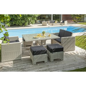 Ensemble table et fauteuils de jardin oceane