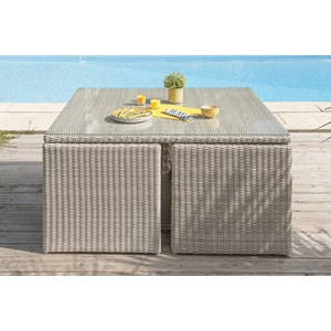 Ensemble table et fauteuils de jardin oceane