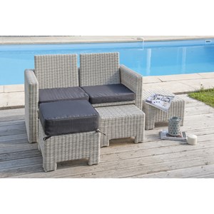 Ensemble table et fauteuils de jardin oceane