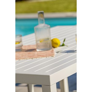Ensemble table, fauteuils et bancs de jardin cayenne