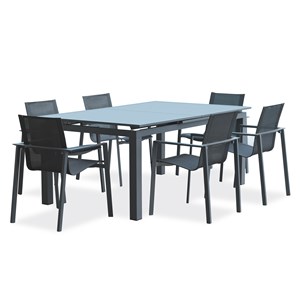 Ensemble table et fauteuils de jardin alu-miami