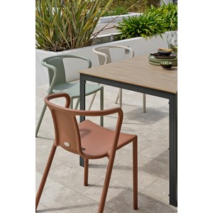 Ensemble repas de jardin 6 places en aluminium