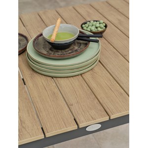 Ensemble repas de jardin 6 places en aluminium