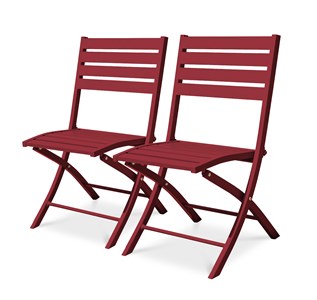 Lot de 2 chaises de jardin en aluminium
