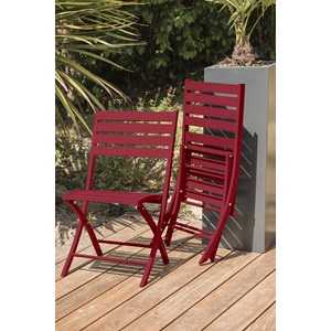 Lot de 2 chaises de jardin marius