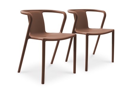 Lot de 2 fauteuils de jardin empilables en polypropylène