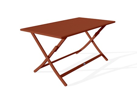 Table de jardin pliante en aluminium