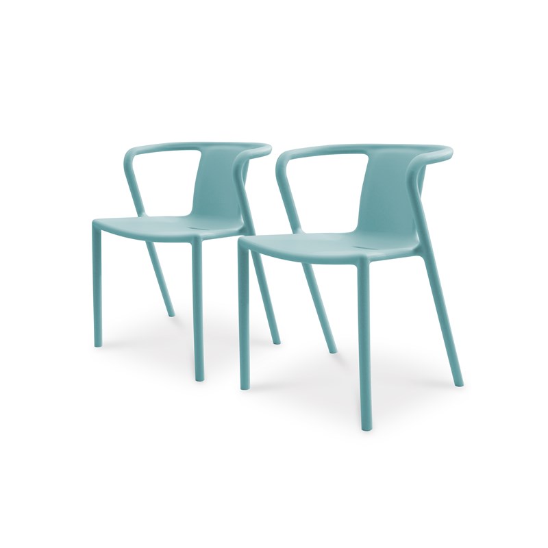 Lot de 2 fauteuils de jardin empilables en polypropylène