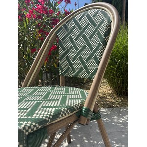 Fauteuil de jardin empilable en aluminium