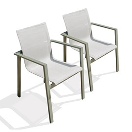 Lot de 2 fauteuils de jardin miami