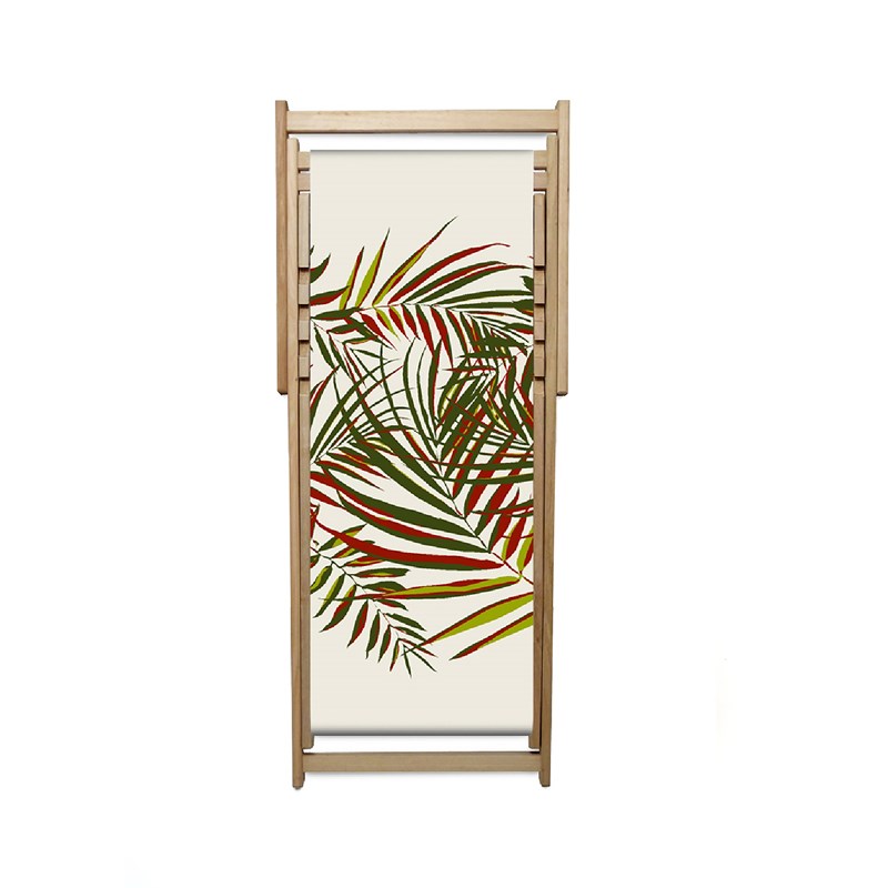 Chilienne de jardin en bois d'eucalyptus avec motif jungle