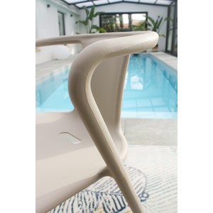 Lot de 2 fauteuils de jardin empilables en polypropylène