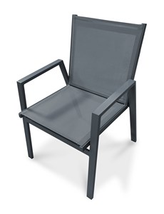 Fauteuil de jardin empilable en aluminium