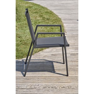 Fauteuil de jardin empilable en aluminium