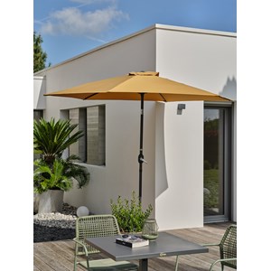 Parasol à manivelle en aluminium  et toile