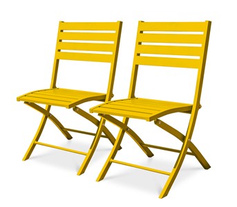 Lot de 2 chaises de jardin en aluminium
