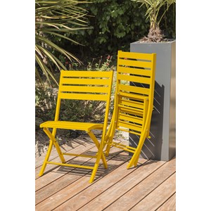 Lot de 2 chaises de jardin marius