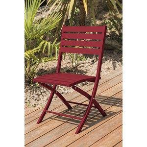 Chaise de jardin pliante en aluminium