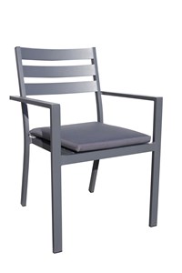 Fauteuil de jardin empilable en aluminium