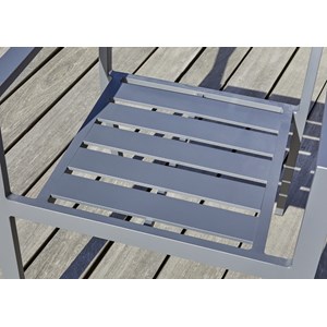 Fauteuil de jardin empilable en aluminium