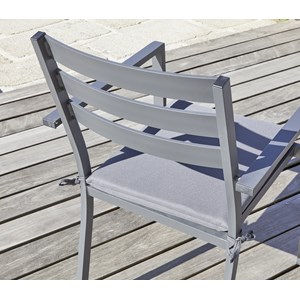 Fauteuil de jardin empilable en aluminium