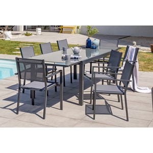 Ensemble table et fauteuils de jardin tolede