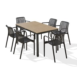 Ensemble table et fauteuils de jardin boston