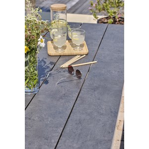 Table de jardin en aluminium et plateau hpl