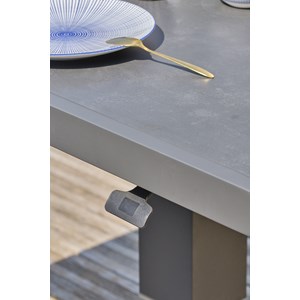 Ensemble table et poufs de jardin ibiza