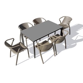 Ensemble table et fauteuils de jardin meet
