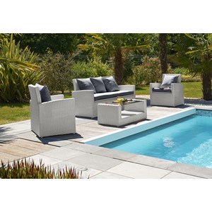 Salon bas de jardin pvc-confort
