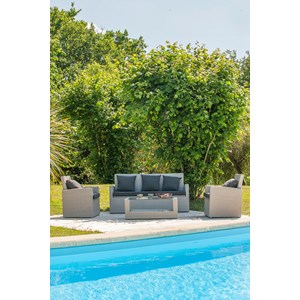 Salon bas de jardin pvc-confort