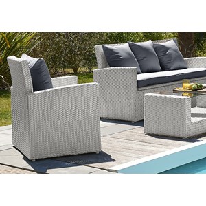 Salon bas de jardin pvc-confort