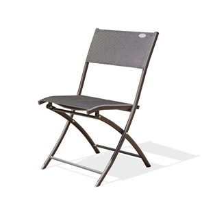 Chaise de jardin pliante en aluminium et toile plastifiéee