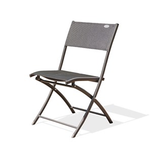 Chaise de jardin pliante en aluminium et toile plastifiéee
