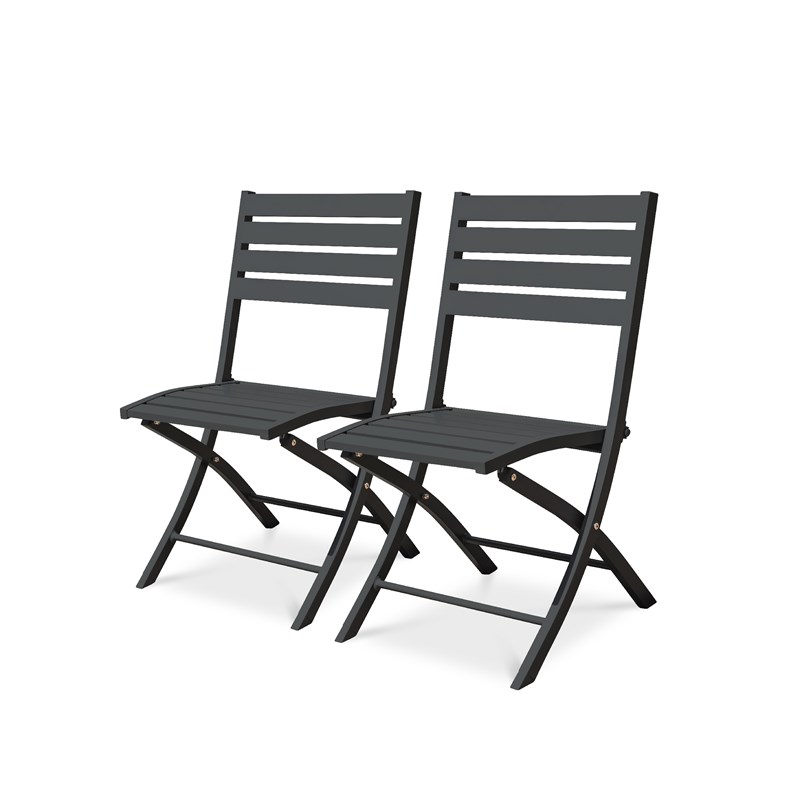 Lot de 2 chaises de jardin marius