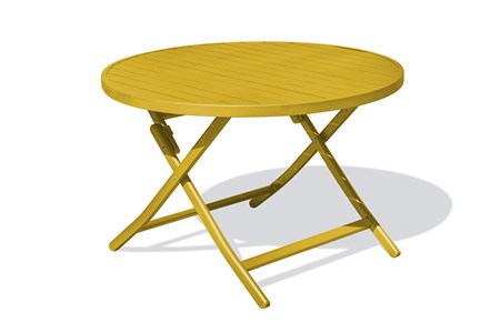 Table de jardin ronde pliante en aluminium