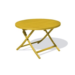 Table de jardin ronde pliante en aluminium