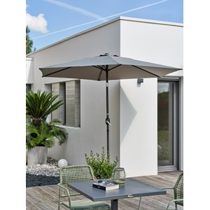 Parasol à manivelle en aluminium  et toile