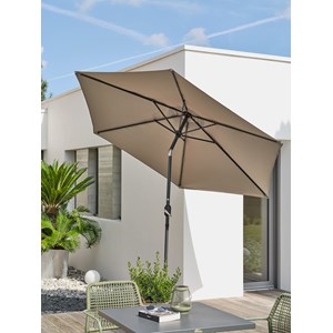 Parasol à manivelle en aluminium  et toile