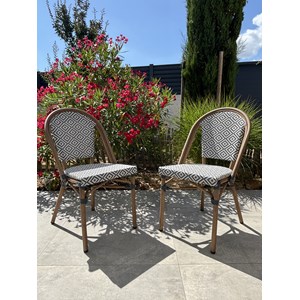 Lot de 2 fauteuils de jardin bistro