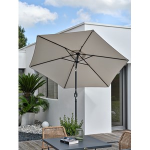Parasol à manivelle en aluminium  et toile