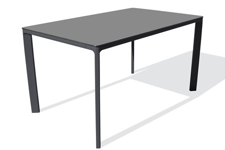 Table de jardin 6 pl en aluminium laqué et peinture epoxy