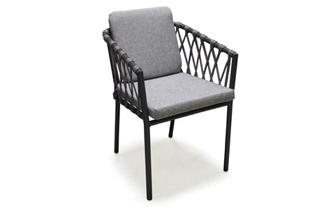 Fauteuil en aluminium et corde