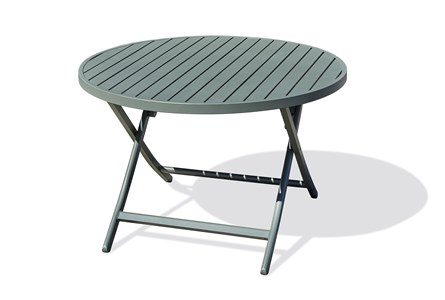 Table de jardin ronde pliante en aluminium