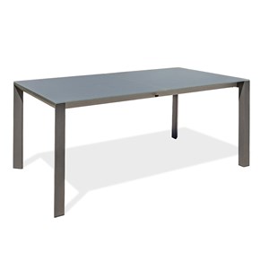 Table de jardin avec rallonge en hpl effet bois